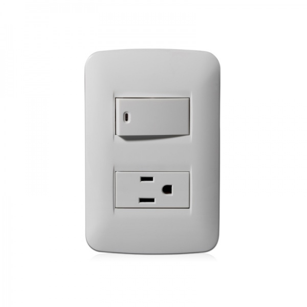 22mm 16A 1 way switch-1 gang American socket