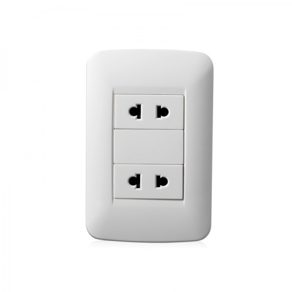 2gang 2pin Euro-American socket