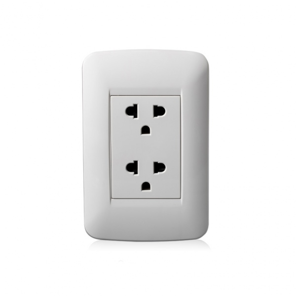 2 gang 3pin Euro-American socket